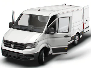 VW Crafter Panel Van L2H1 HQ Interior 2023 3D Model