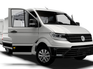 VW Crafter Panel Van L2H1 HQ Interior 2023 Modèle 3D