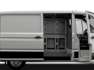 VW Crafter Panel Van L2H1 HQ Interior 2023 Modèle 3D