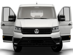 VW Crafter Panel Van L2H1 HQ Interior 2023 Modèle 3D