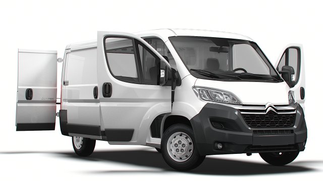 Citroen Jumper Van L2H1 HQ Interior 2023 3D-Modell .c4d .max .obj .3ds .fbx .stl .blend 