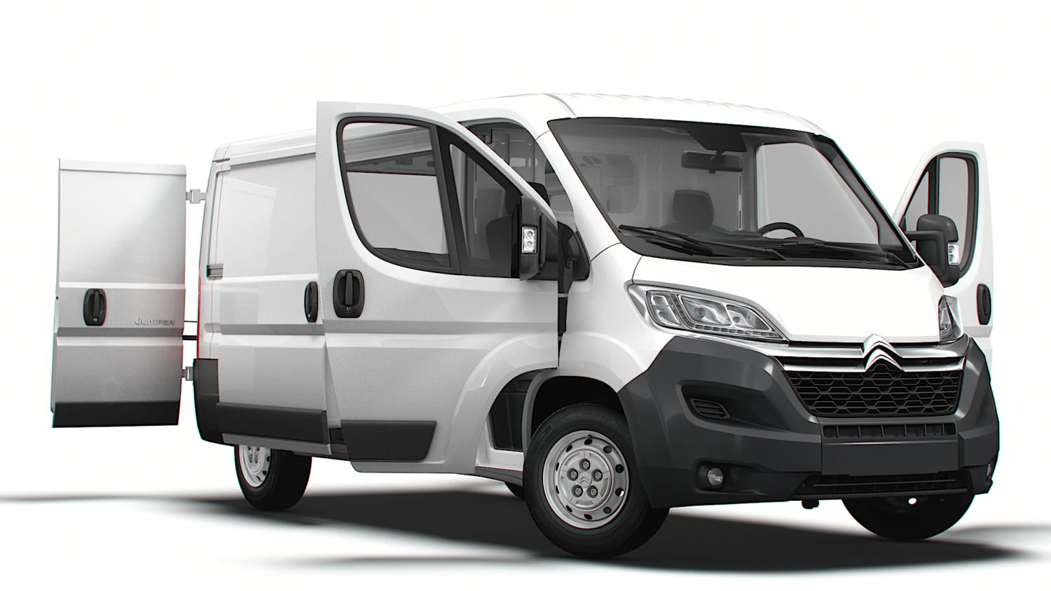 Citroen Jumper Van L2H1 HQ Interior 2023 3D Model .c4d .max .obj .3ds .fbx .stl .blend