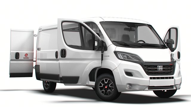 Fiat Ducato Van L2H1 HQ Interior 2023 Modelo 3D .c4d .max .obj .3ds .fbx .stl .blend 