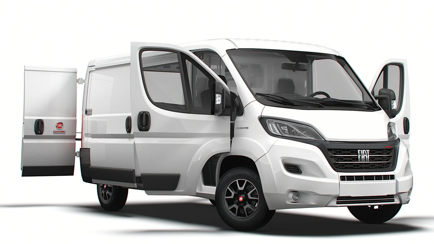 Fiat Ducato Van L2H1 HQ Interior 2023 3D Model .c4d .max .obj .3ds .fbx .stl .blend 