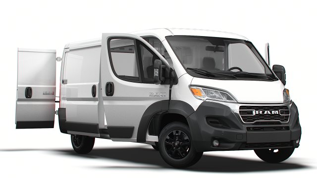 RAM Promaster Van L2H1 HQ Interior 2023 Modello 3D .c4d .max .obj .3ds .fbx .stl .blend 