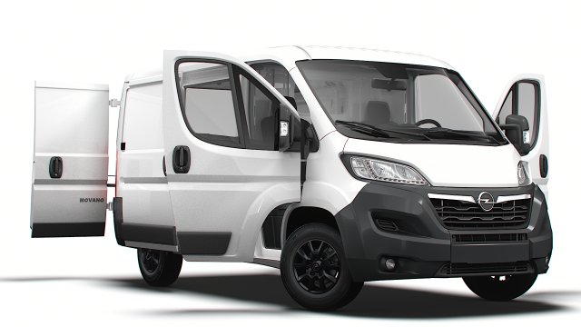 Opel Movano Van L1H1 HQ Interior 2023 Modello 3D .c4d .max .obj .3ds .fbx .stl .blend 