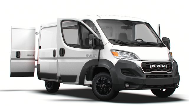 RAM Promaster Van L1H1 HQ Interior 2023 Modelo 3D .c4d .max .obj .3ds .fbx .stl .blend 