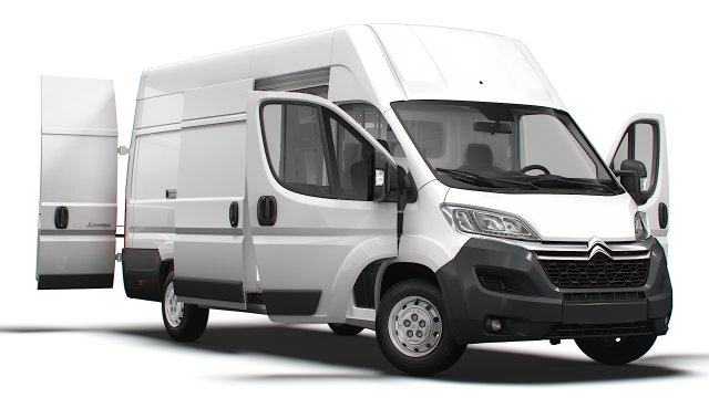 Citroen Jumper Van L4H3 HQ Interior 2023 3D Model .c4d .max .obj .3ds .fbx .stl .blend 