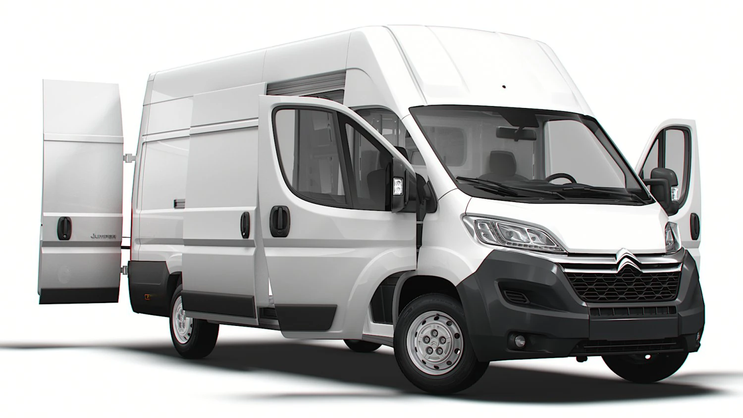 Citroen Jumper Van L4H3 HQ Interior 2023 3D Model .c4d .max .obj .3ds .fbx .stl .blend