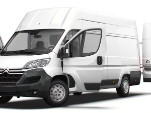 Citroen Jumper Van L4H3 HQ Interior 2023 3D Model