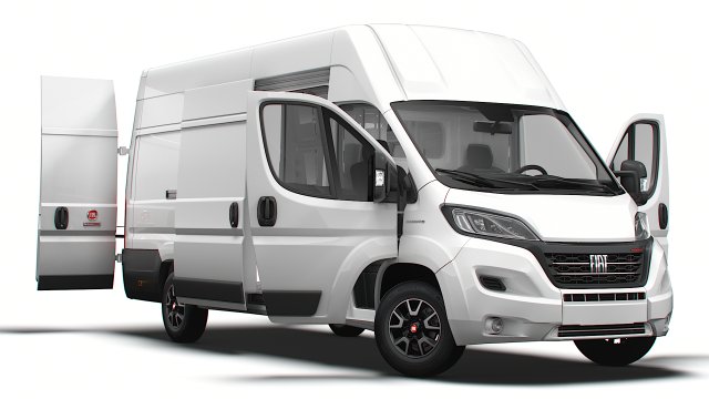 Fiat Ducato Van L4H3 HQ Interior 2023 Modello 3D .c4d .max .obj .3ds .fbx .stl .blend 