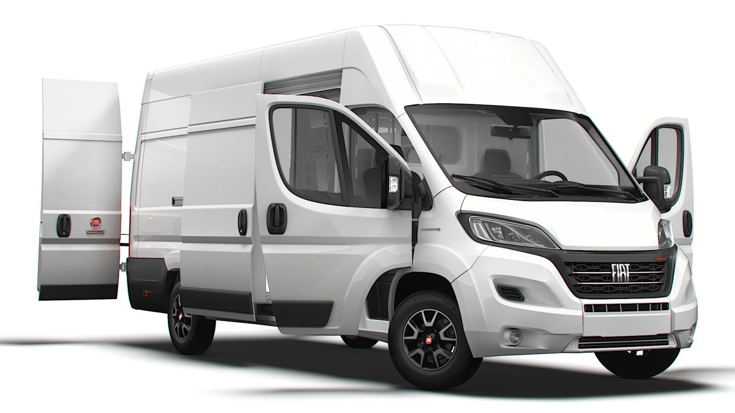 Fiat Ducato Van L4H3 HQ Interior 2023 3D Model .c4d .max .obj .3ds .fbx .stl .blend 