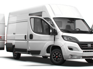 Fiat Ducato Van L4H3 HQ Interior 2023 3D Model