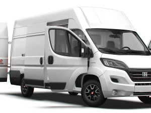 Fiat Ducato Van L4H3 HQ Interior 2023 Modelo 3D