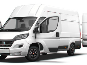 Fiat Ducato Van L4H3 HQ Interior 2023 Modello 3D