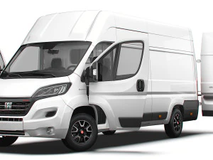 Fiat Ducato Van L4H3 HQ Interior 2023 3D Model