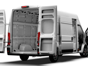 Fiat Ducato Van L4H3 HQ Interior 2023 3D Model