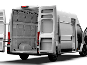 Opel Movano Van L4H3 HQ Interior 2023 3D Model