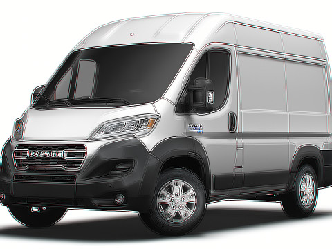 Ram ProMaster EV Cargo Van L1H2 2024 3D 模型