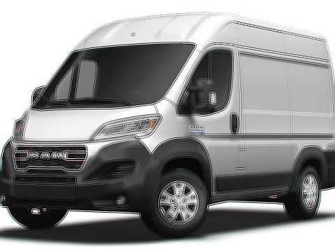 Ram ProMaster EV Cargo Van L1H2 2024 3D Model