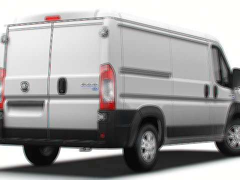 Ram ProMaster EV Cargo Van L2H1 2024 3D Model