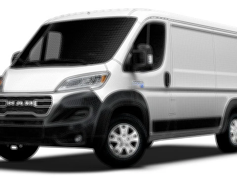 Ram ProMaster EV Cargo Van L2H1 2024 3D Model