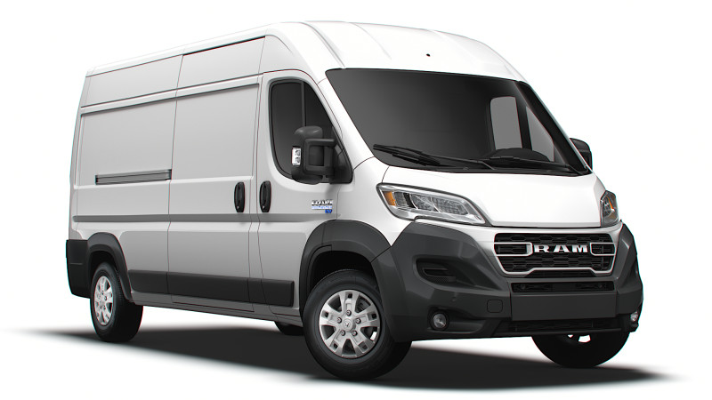 Ram ProMaster EV Cargo Van L3H2 2024 Model 3D .c4d .max .obj .3ds .fbx .stl .blend 