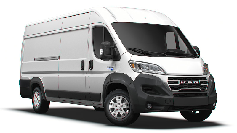 Ram ProMaster EV Cargo Van L4H2 2024 3D 모델 .c4d .max .obj .3ds .fbx .stl .blend 