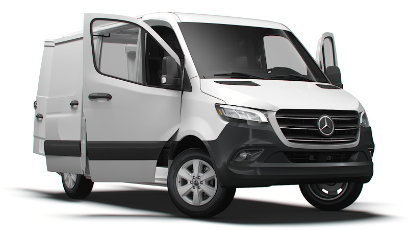 Mercedes Benz eSprinter L1H1 FWD HQ Interior 2024 3D Model .c4d .max .obj .3ds .fbx .stl .blend