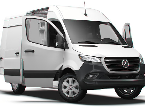 Mercedes Benz eSprinter L1H2 FWD HQ Interior 2024 3D Model
