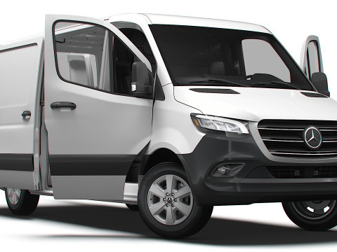 Mercedes Benz eSprinter L2H1 RWD HQ Interior 2024 3D Модель