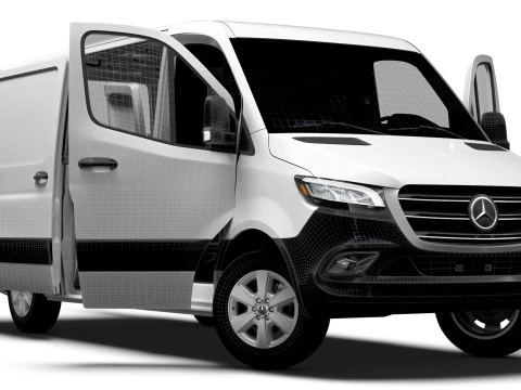 Mercedes Benz eSprinter L2H1 RWD HQ Interior 2024 3D Model