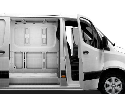 Mercedes Benz eSprinter L2H1 RWD HQ Interior 2024 3D Model