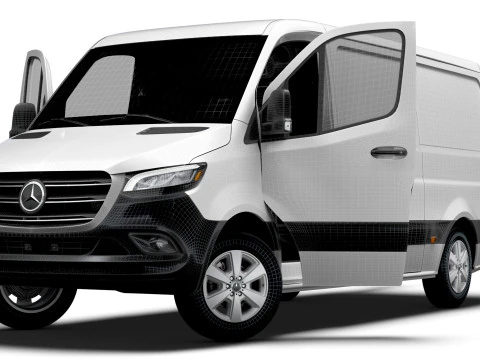 Mercedes Benz eSprinter L2H1 RWD HQ Interior 2024 3D Model
