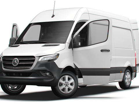 Mercedes Benz eSprinter L2H2 FWD HQ Interior 2024 3D Model