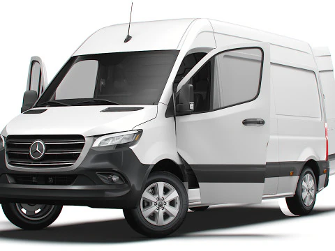 Mercedes Benz eSprinter L2H2 FWD HQ Interior 2024 3D Model