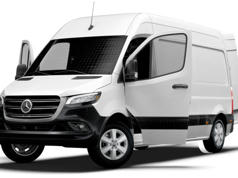 Mercedes Benz eSprinter L2H2 FWD HQ Interior 2024 3D Model