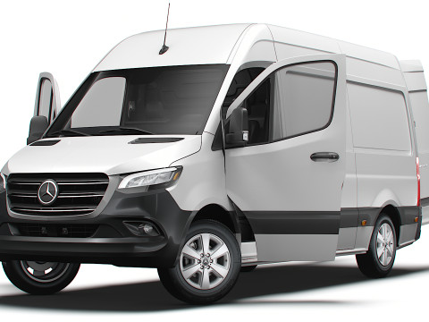 Mercedes Benz eSprinter L2H2 RWD HQ Interior 2024 3D Модель