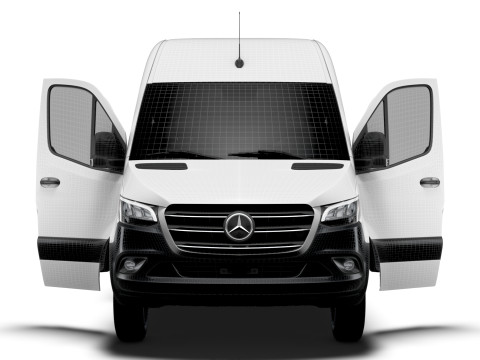 Mercedes Benz eSprinter L2H2 RWD HQ Interior 2024 3D Модель