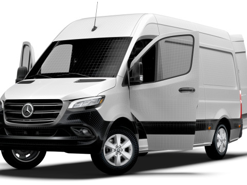 Mercedes Benz eSprinter L2H2 RWD HQ Interior 2024 3D Модель