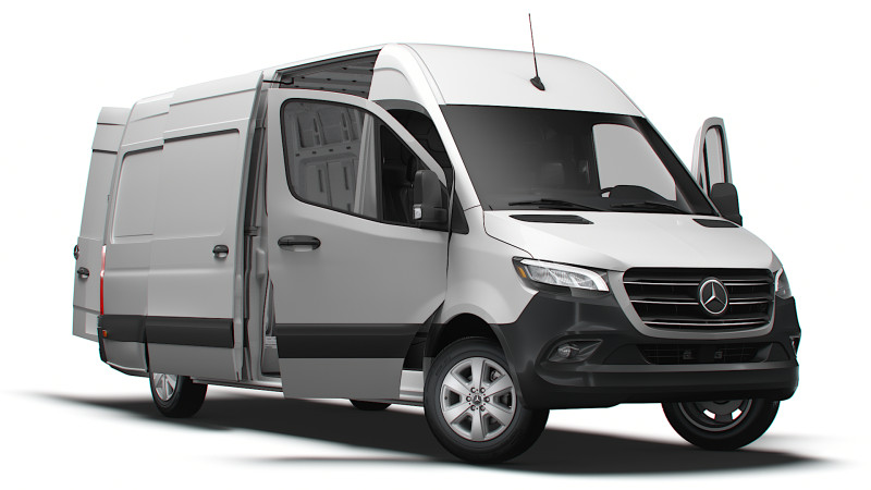 Mercedes Benz eSprinter L3H2 RWD HQ Interior 2024 3D Model .c4d .max .obj .3ds .fbx .stl .blend 