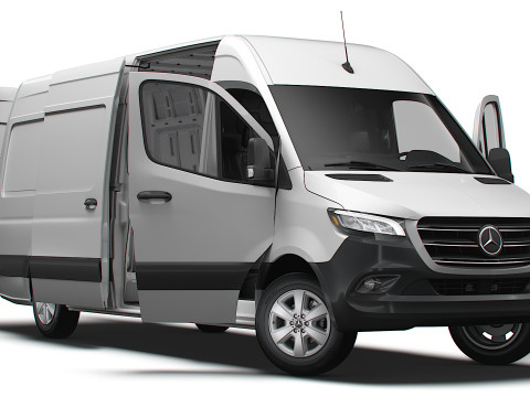 Mercedes Benz eSprinter L3H2 RWD HQ Interior 2024 3D Model