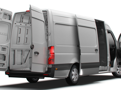 Mercedes Benz eSprinter L3H2 RWD HQ Interior 2024 3D Model