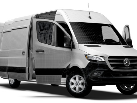 Mercedes Benz eSprinter L3H2 RWD HQ Interior 2024 3D Model