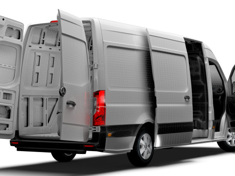Mercedes Benz eSprinter L3H2 RWD HQ Interior 2024 3D Model