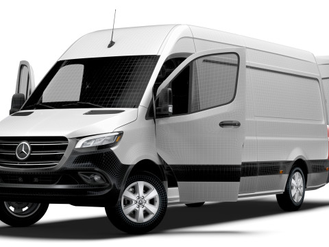 Mercedes Benz eSprinter L3H2 RWD HQ Interior 2024 3D Model