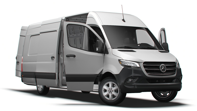 Mercedes Benz eSprinter L4H2 RWD HQ Interior 2024 3D Model .c4d .max .obj .3ds .fbx .stl .blend 