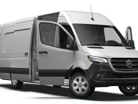 Mercedes Benz eSprinter L4H2 RWD HQ Interior 2024 3D Model