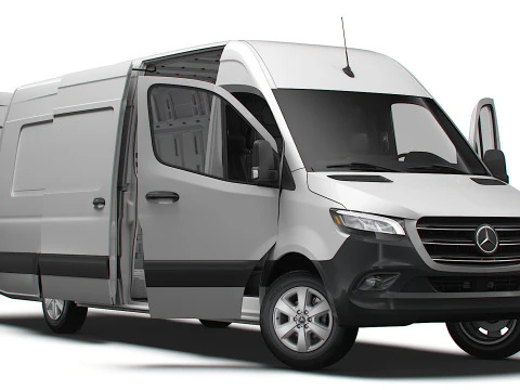 Mercedes-Benz eSprinter L4H2 RWD HQ Интерьер 2024 г. 3D Модель