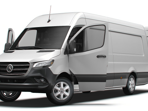 Mercedes Benz eSprinter L4H2 RWD HQ Interior 2024 3D Model